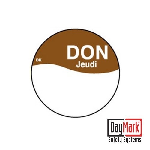 Permanente stickers 'vrijdag' met schrijfvlak rol à 1000 stuks - DayMark