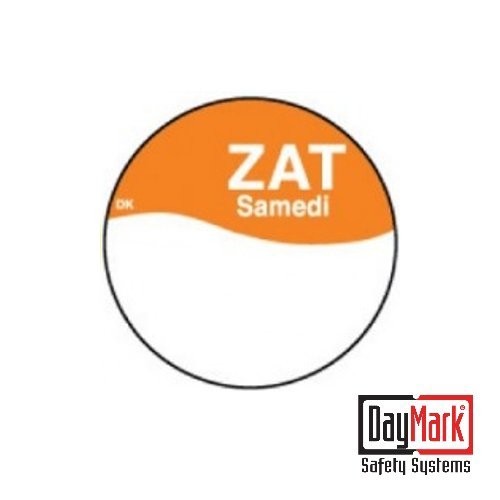 Permanente stickers 'vrijdag' met schrijfvlak rol à 1000 stuks - DayMark