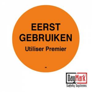 PERMANENTE AUFKLEBER „USE FIRST“, ROLLE MIT 500 STÜCK – DAYMARK