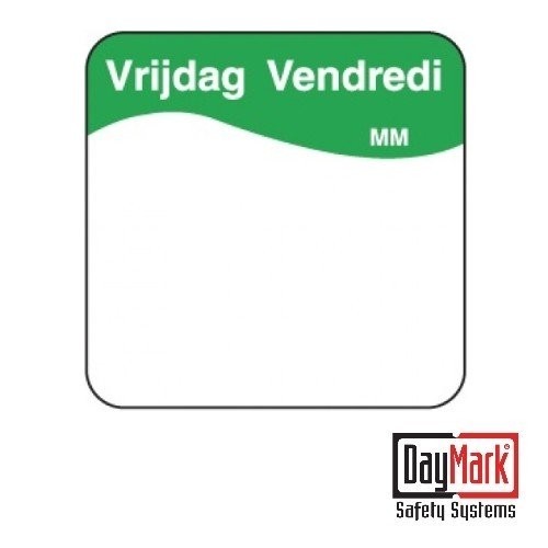 Makkelijk te verwijderen stickers met schrijfvlak 'woensdag' rol à 1000 stuks - DayMark