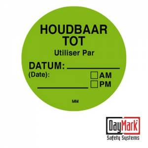 Makkelijk te verwijderen stickers 'houdbaar tot' rol à 500 stuks - DayMark