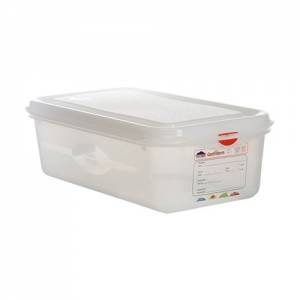 Gastronorm voedseldoos m/deksel 1/4-100mm. diep Hermeticos