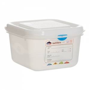 Gastronorm voedseldoos m/deksel 1/6-100mm. diep Hermeticos