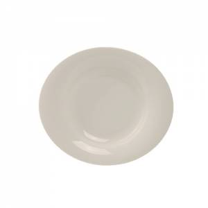 TELLER OVAL TIEF DUO-GRÖSSE. 25X22CM. FARBE ELFENBEIN NOVA