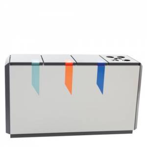 UNITÉ DE SÉPARATION DES DÉCHETS SÉCURITAIRE AU FEU RECYCLOSTAR 4 M/CUP INSERT, DIM. 130x45.3x74.5CM.