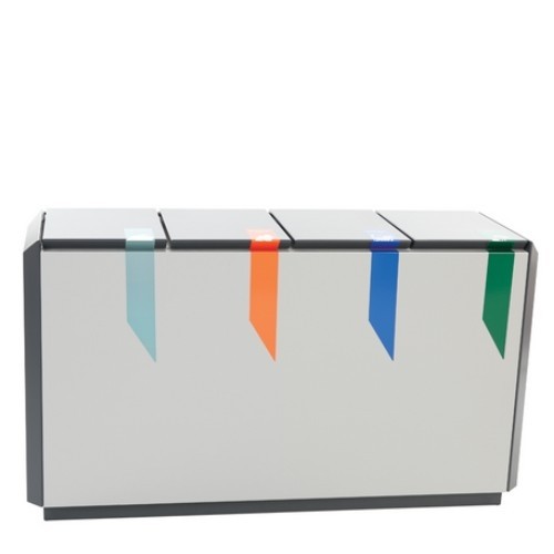 UNITÉ DE SÉPARATION DES DÉCHETS SÉCURITAIRE AU FEU RECYCLOSTAR 4, DIM. 99.7x45.3x74.5CM.