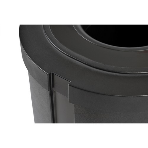 UNITÉ DE SÉPARATION DES DÉCHETS POUR 3 FLUX DE DÉCHETS : PAPIER, PLASTIQUE, DÉCHETS RÉSIDUELS DIM. 38.5X110X(H)75.5CM. INH. 3X45LTR. PLASTIQUE RECYCLE NOIR TRIUMPH