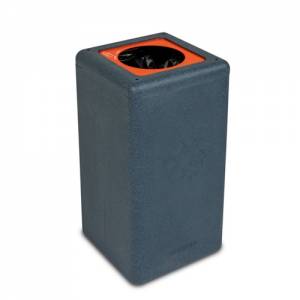 WASTE BIN CIRCULAR PLASTIC GRAY CONT. 65LTR. AFM. 35x35CM. HG. 70CM. BRICKBIN