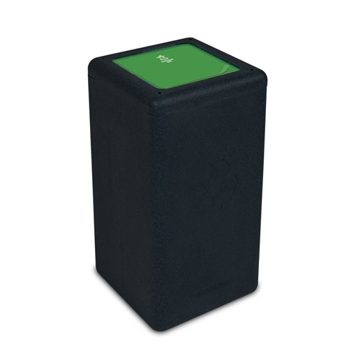 WASTE BIN CIRCULAR ORGANIC BLACK CONT. 65LTR. AFM. 35x35CM. HG. 70CM. BRICKBIN