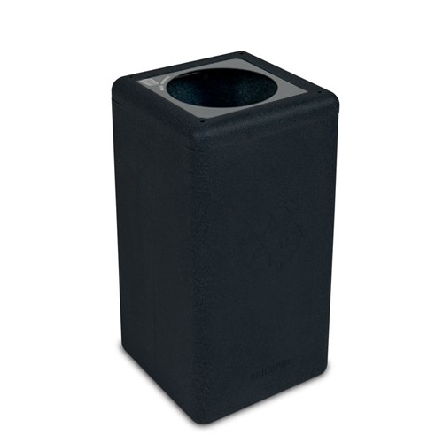 POUBELLE CIRCULAIRE DECHETS NOIR CONT. 65LTR. AFM. 35x35CM. HG. 70CM. BRICKBIN