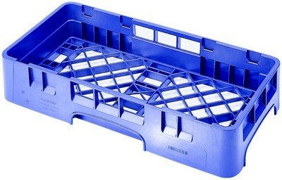 Vaatwaskorf half Universeel z/opzetrand afm. 50x25cm. kleur blauw Cambro Camrack