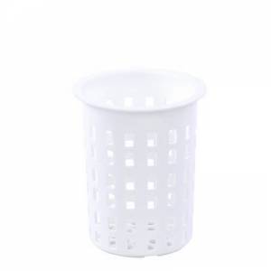 BESTECKKORB RUND DURCHM. 10CM. HG. 13CM. WEISSER KUNSTSTOFF