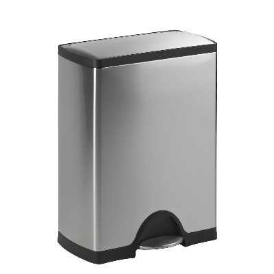 POUBELLE À PÉDALE CONT. 38L. AFM. 40X32CM. HG. 66CM. COULEUR MAT/Acier inoxydable SIMPLEHUMAN