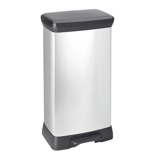 WASTE BIN W/COVER SIZE. 39X29CM. HG. 73CM. INH. 50LTR. PLASTIC DECOBIN