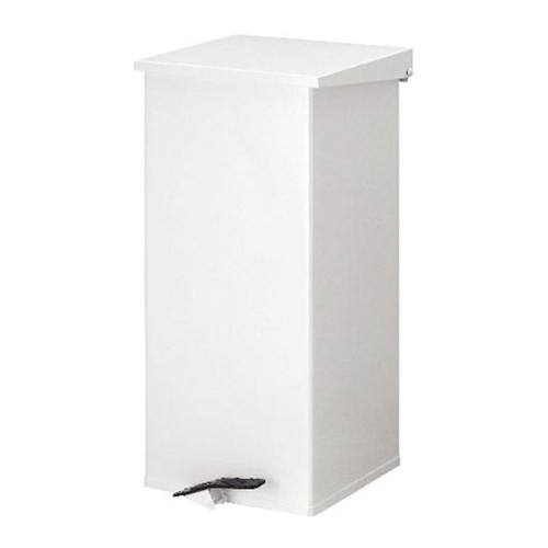 Treteimer CARRO-KICK ABM. 30X30CM. HG. 60CM. INH. 55LTR. FARBE WEISSES ALUMINIUM