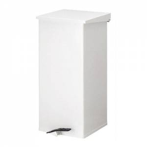 Pedaalemmer Carro-Kick afm. 30x30cm. HG. 60cm. inh. 55ltr. kleur wit aluminium