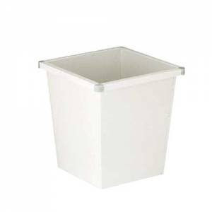 Papierbak vierkant afm. 30x30cm. HG. 36cm. inh. 27ltr. metaal