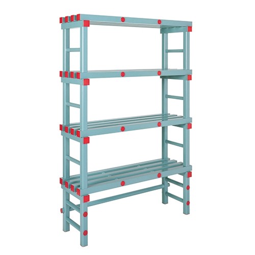 Stelling Rea Euro 4-schappen afm. 100x40cm. h. 177cm.