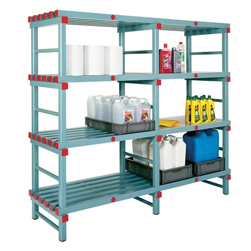 Stelling Rea Euro 4-schappen afm. 120x50cm. h. 177cm.