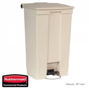 Afvalbak kleur Beige inh. 87ltr. Step-On Classic Rubbermaid