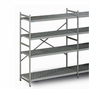 Stelling norm 12 4-schappen afm. 100x40cm. HG. 180cm. trak Hupfer