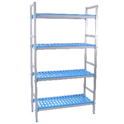 Stellingkast systeem 4-schappen afm. 79x40cm. HG. 175cm. trax