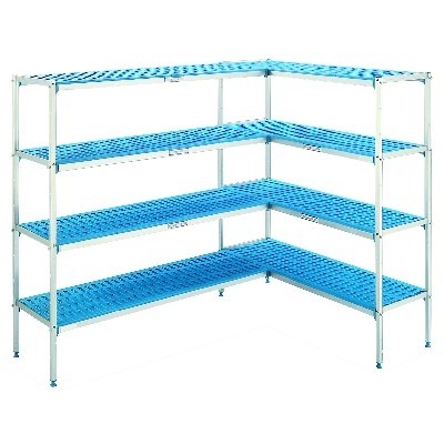 Stellingkast systeem 4-schappen afm. 79x40cm. HG. 175cm. trax