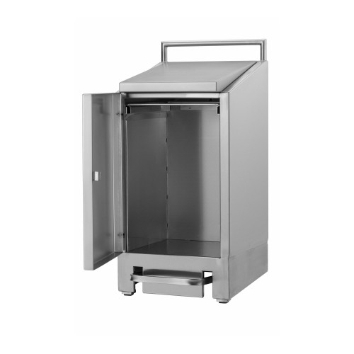 WASTE BAG HOLDER WITH FOOT CONTROL DIM. 44.5X48CM. HG. 102.5CM. INH. 120LTR. stainless steel
