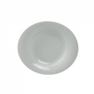 Bord ovaal diep afm. 18x15cm. Duo kleur wit Nova