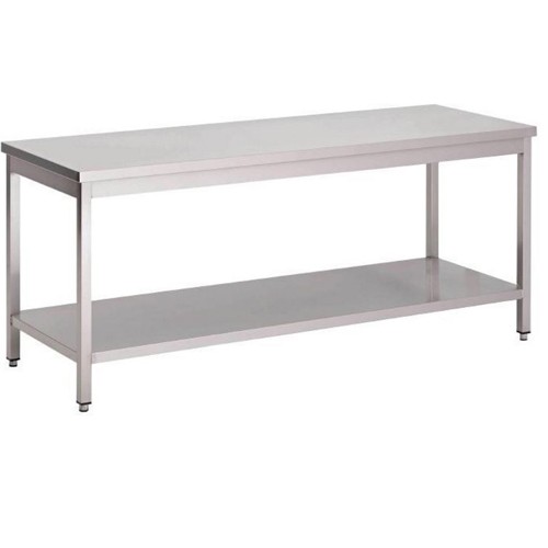 Werktafel rvs m/gesloten onderbouw 1000x700mm. h 850mm.