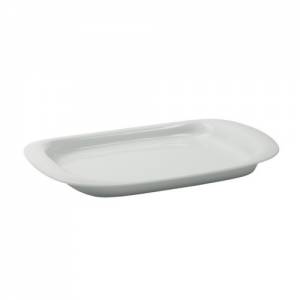 Schaal rechthoekig afm. 42x30cm. Duo kleur wit Nova