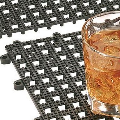 BARADRIP MAT/VERRE MAT PLASTIQUE COULEUR NOIR DIMENSIONS. 33X33X1CM.