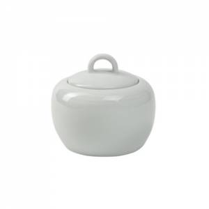 Suikerpot z/deksel Duo diam. 8cm. kleur wit Nova