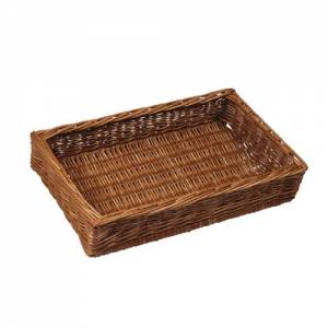 Broodmand zware uitvoering afm. 40x30x(h)10cm. riet