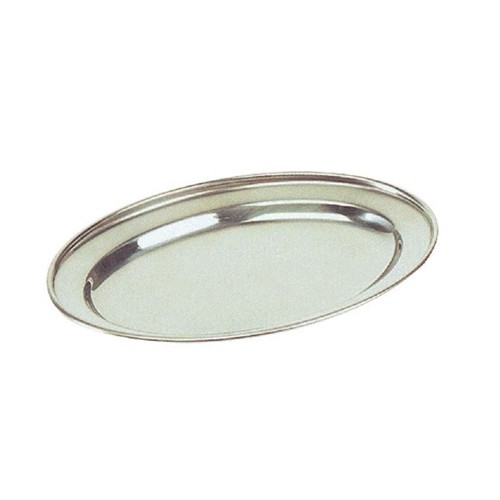 MEAT DISH OVAL W/BEAD EDGE DIM. 20X14CM. Stainless steel