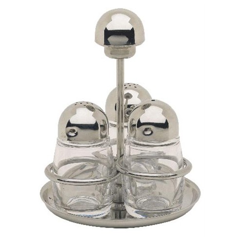 Menage set 3-delig peper/zout tandenstokers rvs 18/10 Mepra