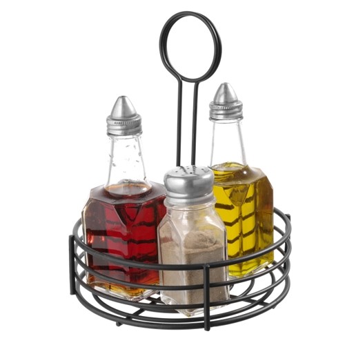 Menage set 3-delig  olie/azijn/peper zwart