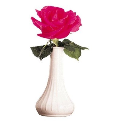 Bloemenvaas wit polycarbonaat hoogte 15,2cm. diam. 8,8cm. Cambro