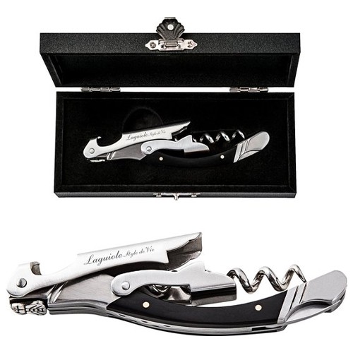 SET TIRE BOUCHON INOX NOIR EBENE Á 1 PIECE LAGUIOLE STYLE DE VIE