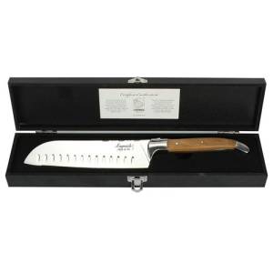 SANTOKUMES DIM. 17CM. LUXURY LINE OLIVE WOOD STAINLESS STEEL LAGUIOLE STYLE DE VIE