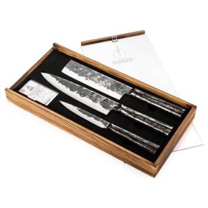 KNIFE SET 3 PIECES BRUTE FORGED SET Á 3 PIECES LAGUIOLE STYLE DE VIE