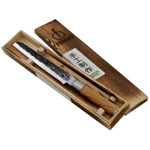 Broodmes afm. 20cm. Olive Forged roestvrijstaal Laguiole Style de Vie