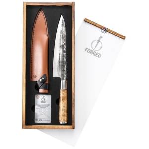 CHEF'S KNIFE WITH PROTECTIVE COVER DIM. 20CM. VG10 FORGED STAINLESS STEEL LAGUIOLE STYLE DE VIE