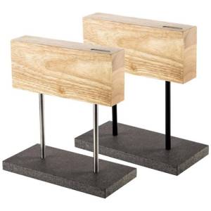 MESSERBLOCK, MAGNETISCHE GRÖSSE AUS EICHENHOLZ. 12X25X27,5CM. GESCHMIEDETE LAGUIOLE STYLE DE VIE