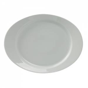 PLAT OVALE ECLIPSE DIAM. 38CM. COULEUR BLANC NOVA