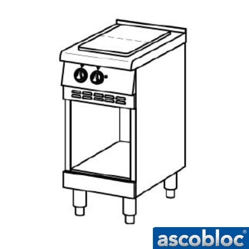 KOCHPLATTE ASCOLINE 700 AEH 210 ABMESSUNGEN. 400 x 706 x 850 mm. 400 V – 6100 W ASCOBLOC