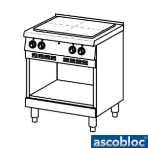 KOCHPLATTE ASCOLINE 700 AEH 440 ABMESSUNGEN. 700 x 706 x 850 mm. 400 V – 6100 W ASCOBLOC