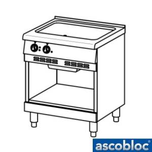 Bakplaat ascoline 700 AEB 460 afm. 700x706x850mm. 400v - 9200w Ascobloc