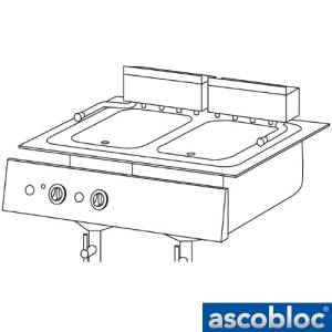 PASTA COOKER BUILT-IN INTEGRALINE IEW 660 DIMENSIONS 60X61CM 400V - 12KW ASCOBLOC