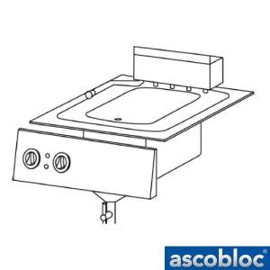 FRYER BUILT-IN INTEGRALINE IEF 124.150 CONT. 8 LITRES DIMENSIONS 40X61CM. 400V - 9000W ASCOBLOC